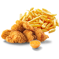 Boneless Wings 8pc & Fries