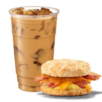 Casey's Iced Coffee and Breakfast Biscuit Combo